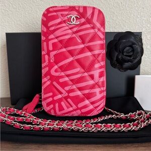 CHANEL Limited Edition Coco Neige
Quilted Calfskin Phone Crossbody Bag